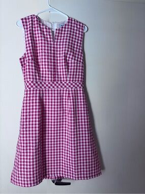 NWT Magnolia Place Sleeveless Red Gingham Fit-and-Flare Mini Dress size L